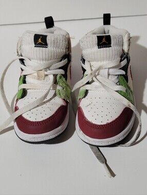 Air Jordan 1 Mid SE PS White Gym Red Black DR6958-100